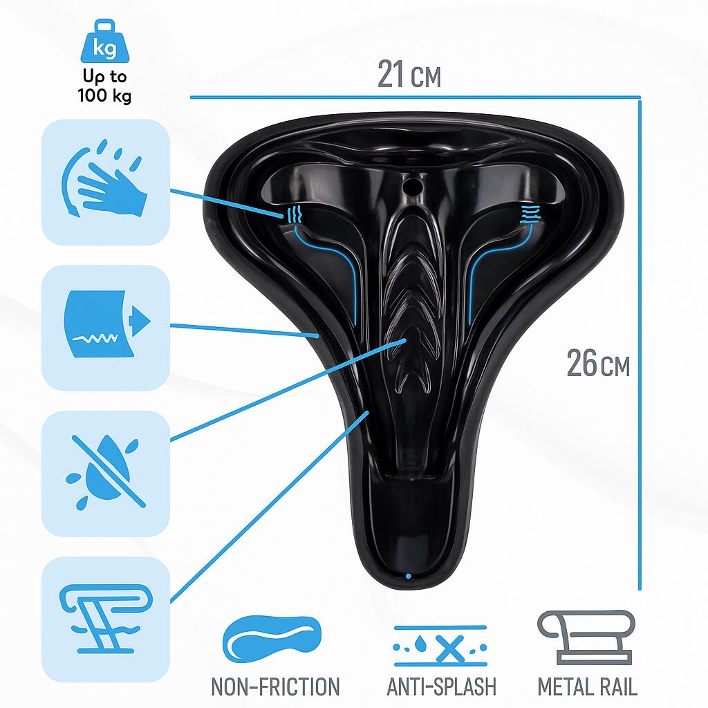 Asiento de bicicleta HELGA ultracómodo, hecho a mano en ITALIA, patentado 3ZONE 3/5
