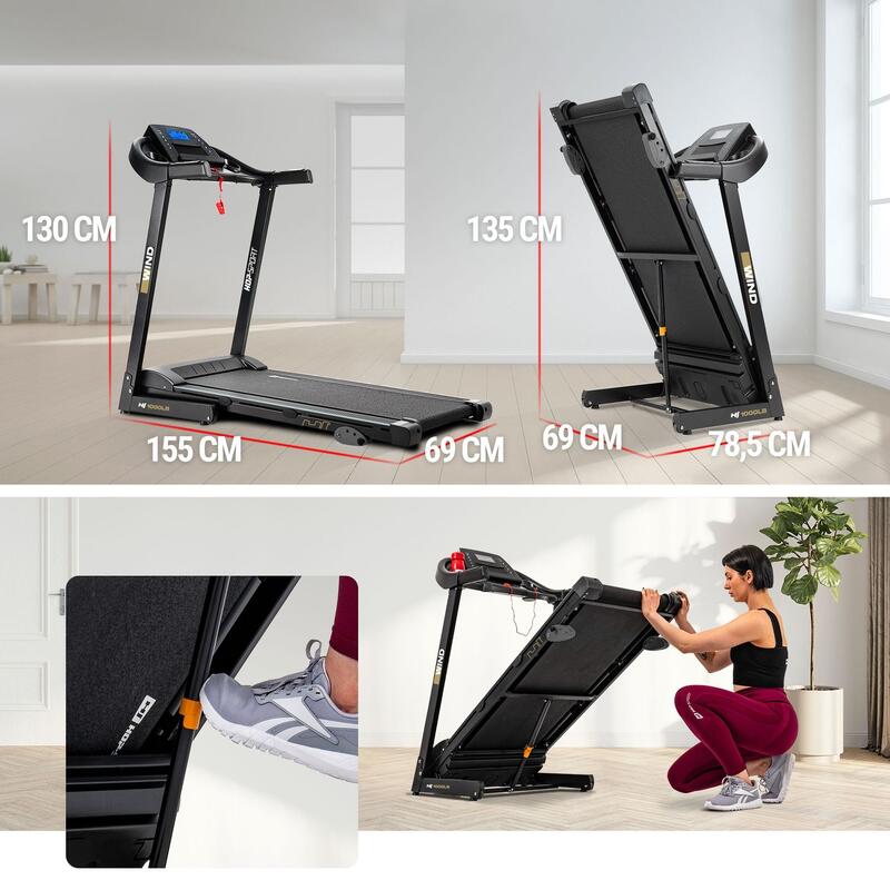 Banda de alergare electrică Hop-Sport Wind