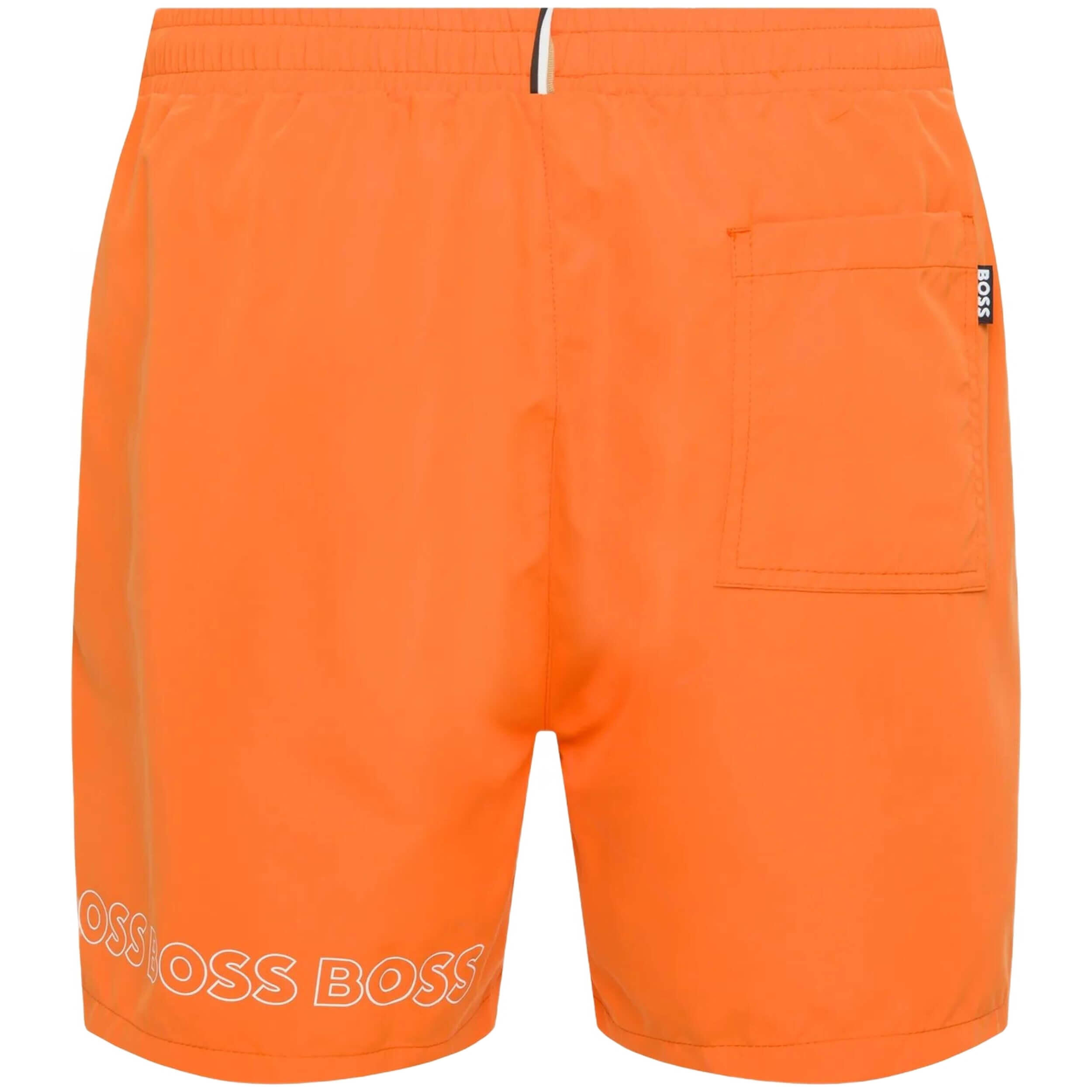 HUGO BOSS Herren Dolphin Badehose – Klassisches Logo-Design, Schnell Trocknend, Elastischer Bund