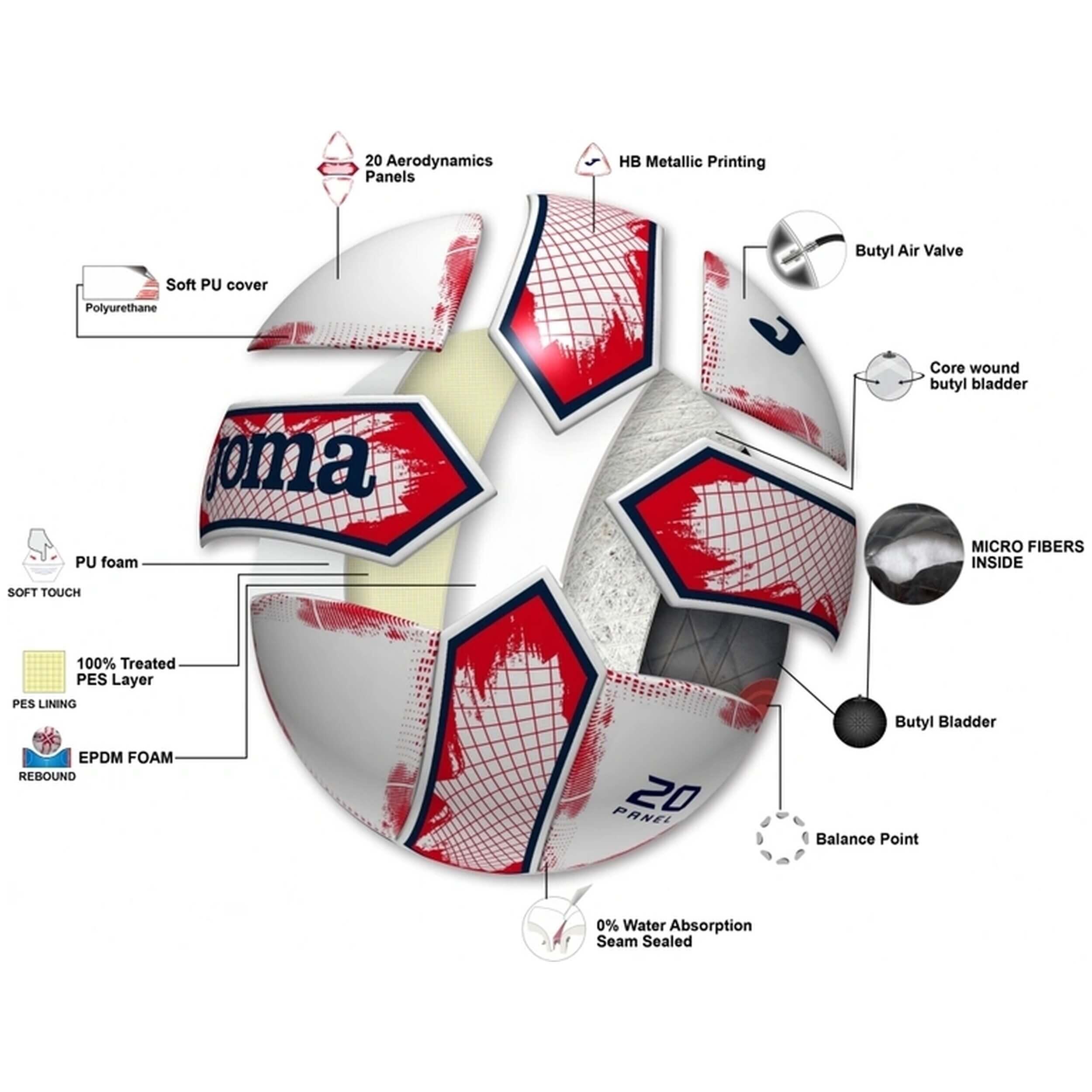 Piłka nożna halowa Joma Aguila Ball 4 5/5