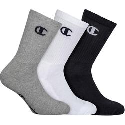 CHAMPION CREW SOCKS Gris/Blanc/Noir 35/38