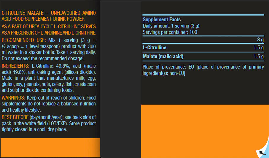 Citrulline Malate - Citron Vert 3/5
