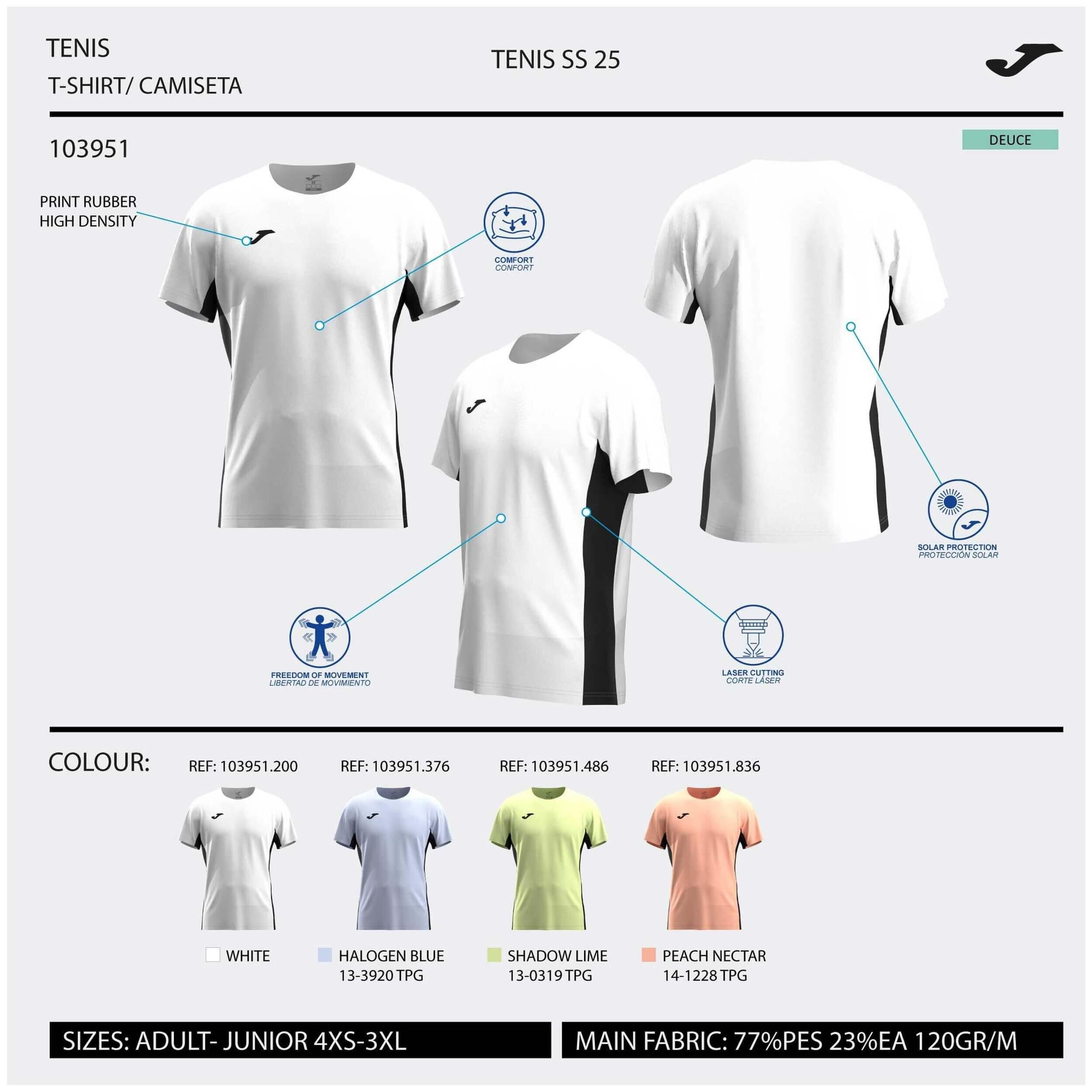 Koszulka tenisowa męska Joma Challenge