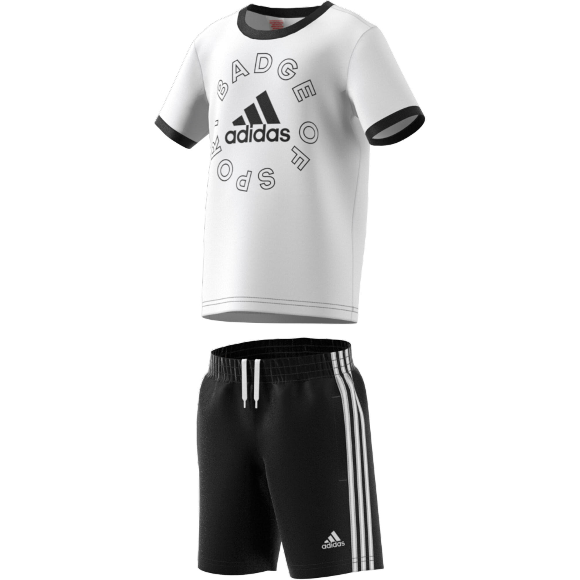 Fato de treino para crianças adidas Logo Essentials Summer Set 3/5