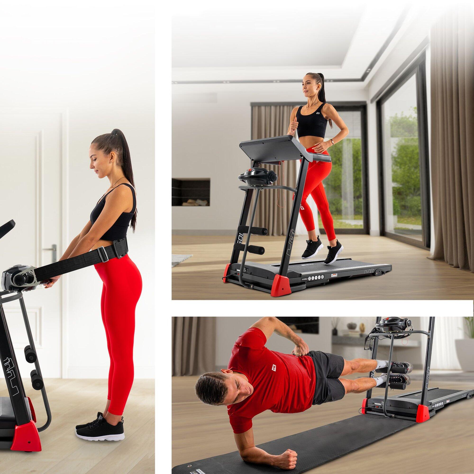 Tapis de course pliable avec masseur 14 km/h HS-1200LB Soul, connecté App 2/7