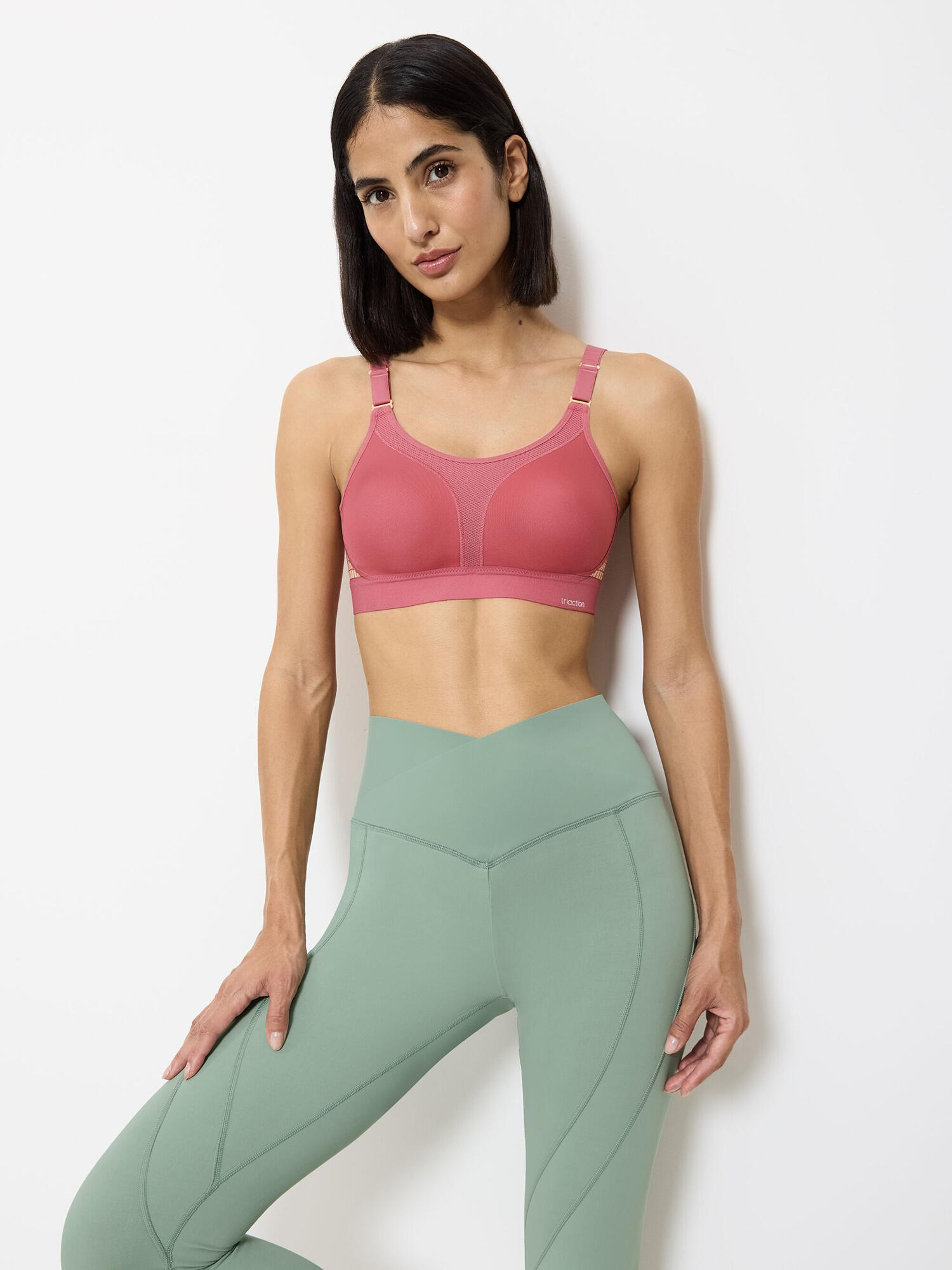 Sport-BH maximaler Halt Damen - Triaction Extreme Lite rot 5/5
