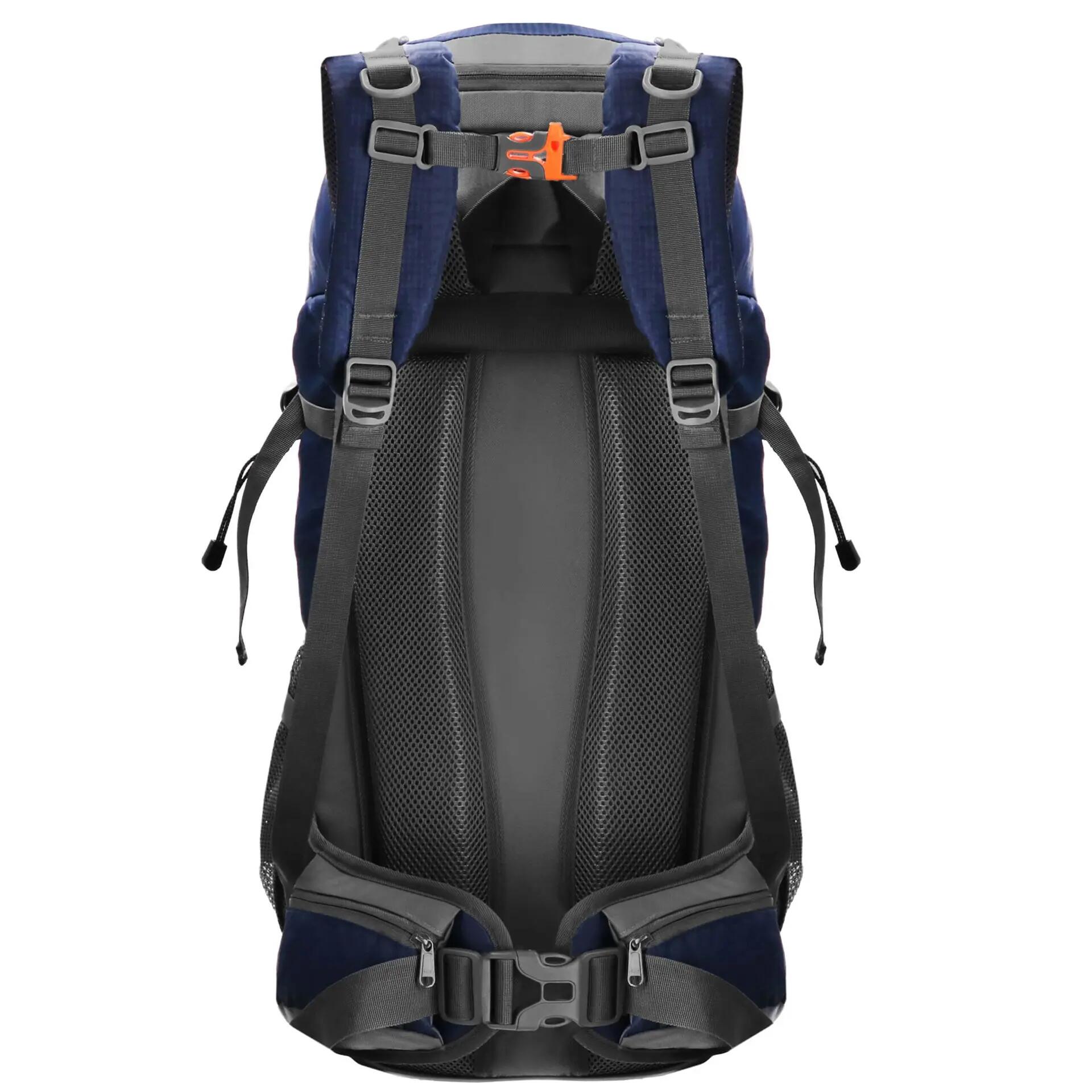 Plecak trekkingowy 60 L turystyczny survival z gwizdkiem granatowy 4/7