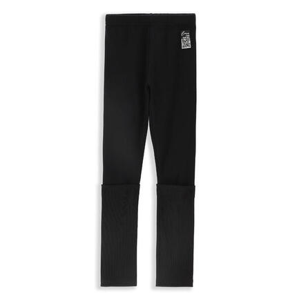 Legginsy dziecięce turystyczne ocieplane prążkowane Lemon Explore ZL4 czarne