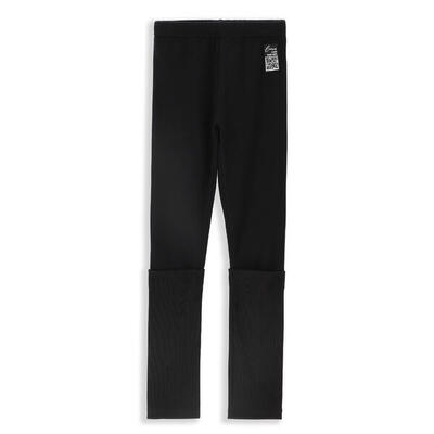 Legginsy dziecięce turystyczne ocieplane prążkowane Lemon Explore ZL4 czarne