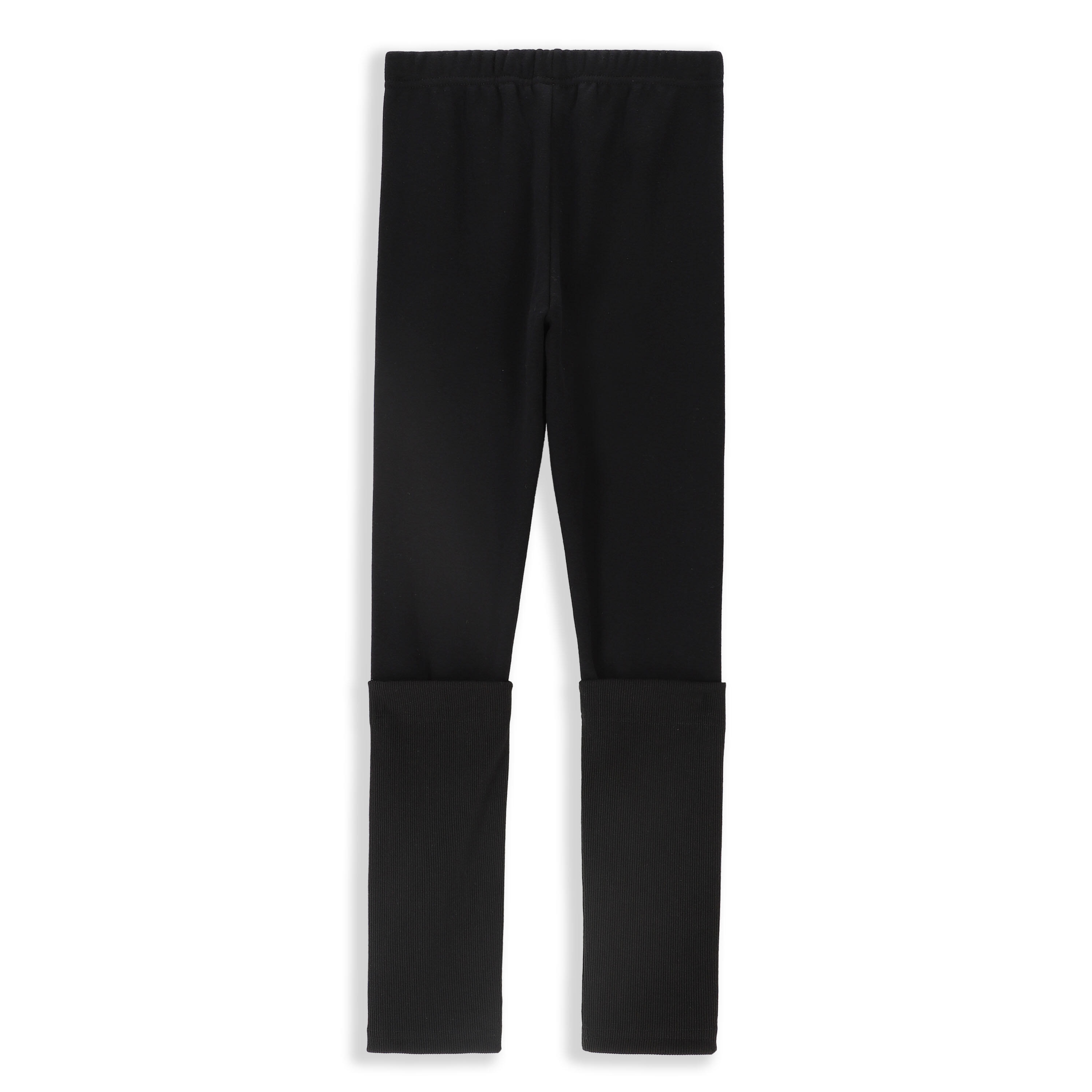 Legginsy dziecięce turystyczne ocieplane prążkowane Lemon Explore ZL4 czarne