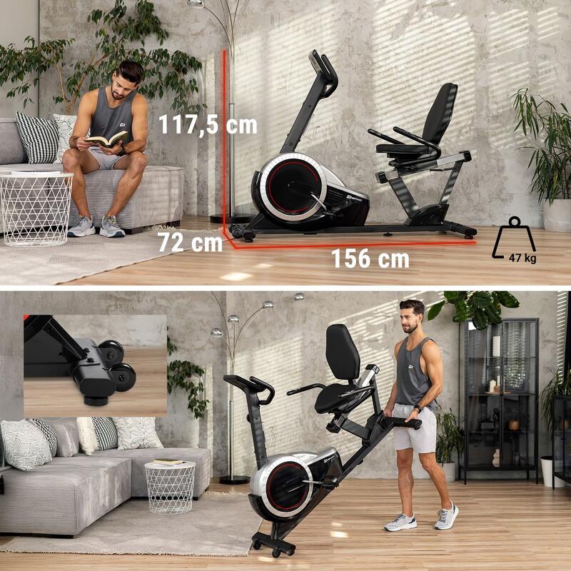 Bicicletă staționară orizontală Hop-Sport Pulse