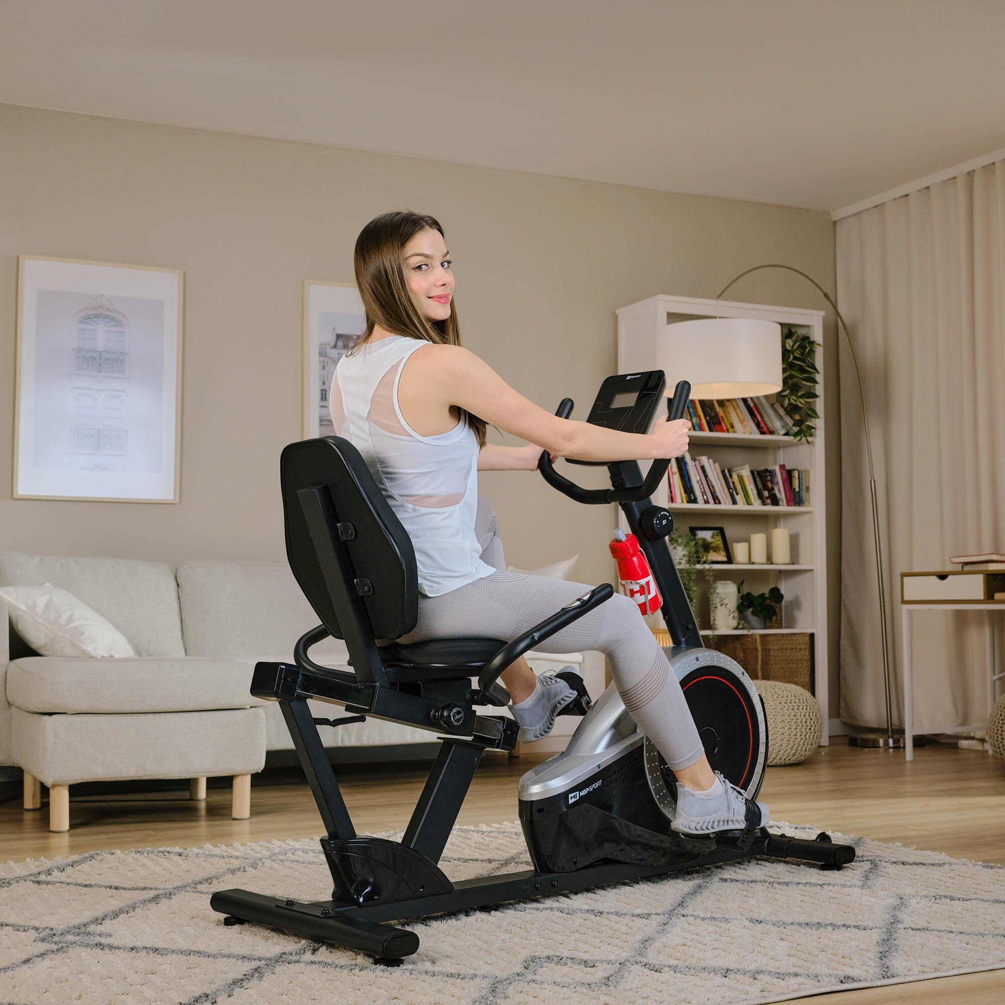 Vélo d'appartement couché Hop-Sport Pulse 7/7