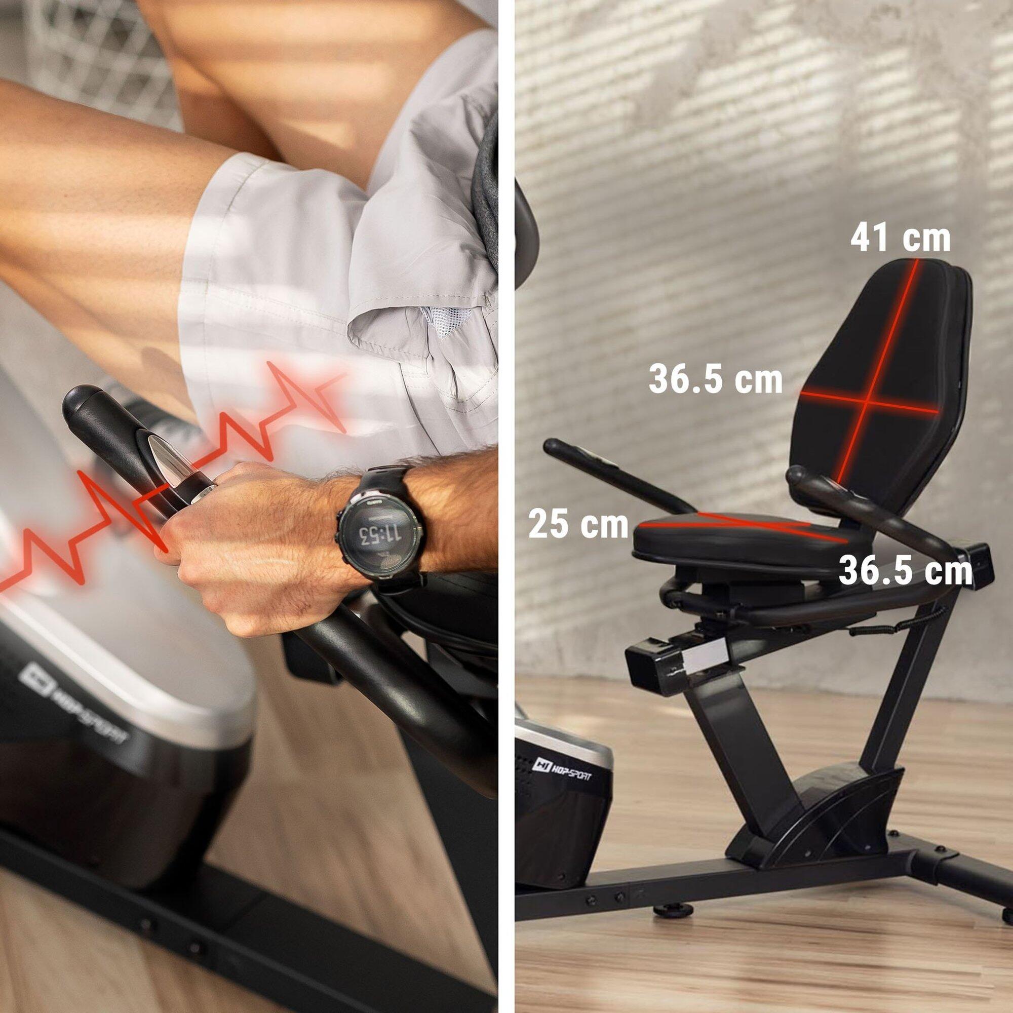 Vélo d'appartement couché Hop-Sport Pulse 6/7