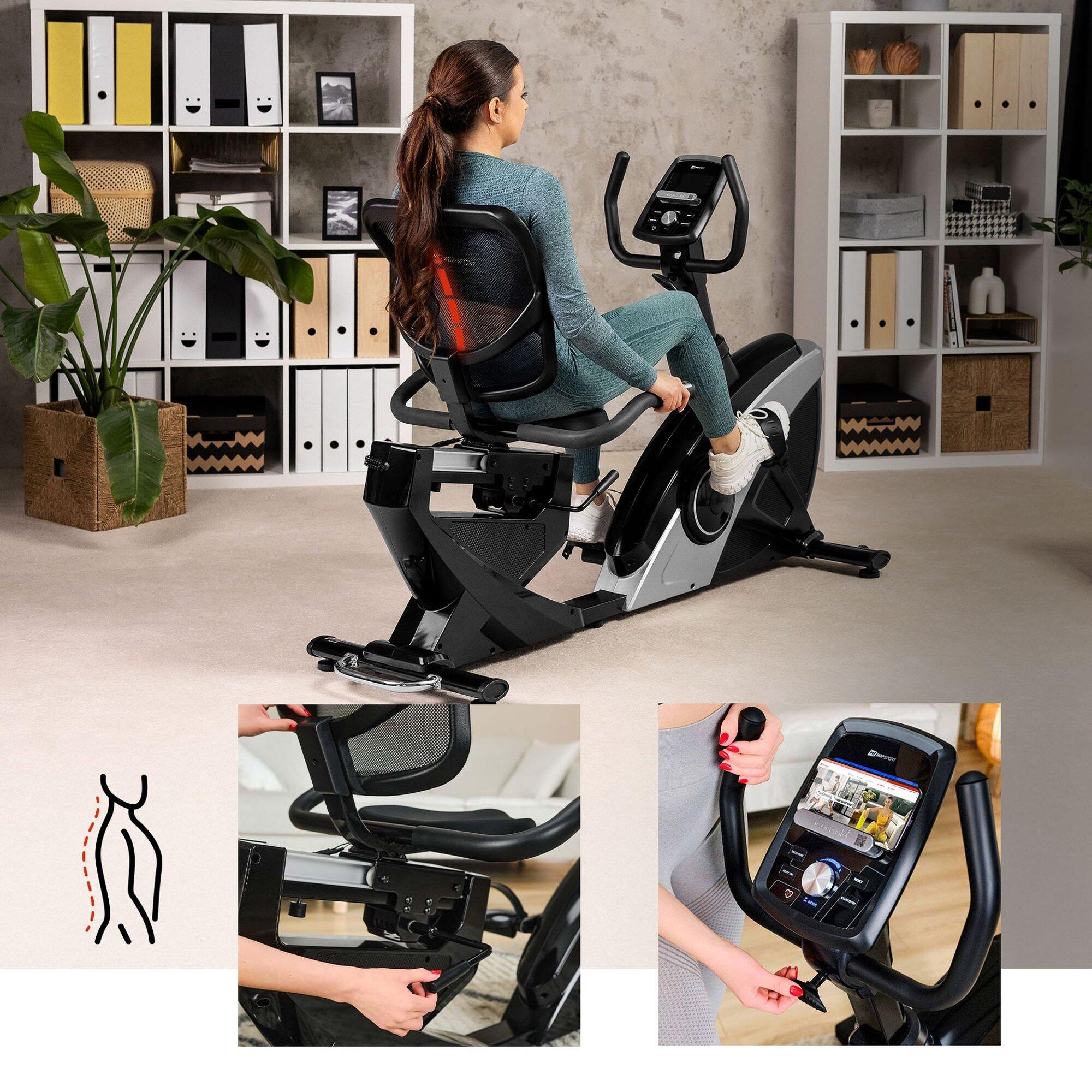 Vélo d'appartement allongé Hop-Sport Helix 3/7