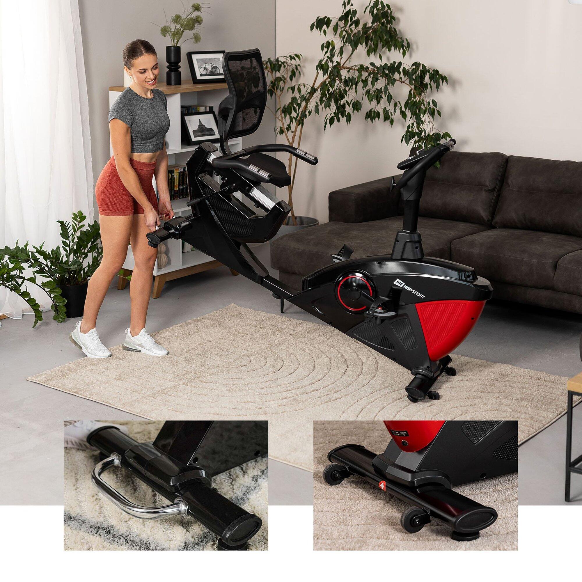 Rower stacjonarny treningowy leżący Hop-Sport Helix