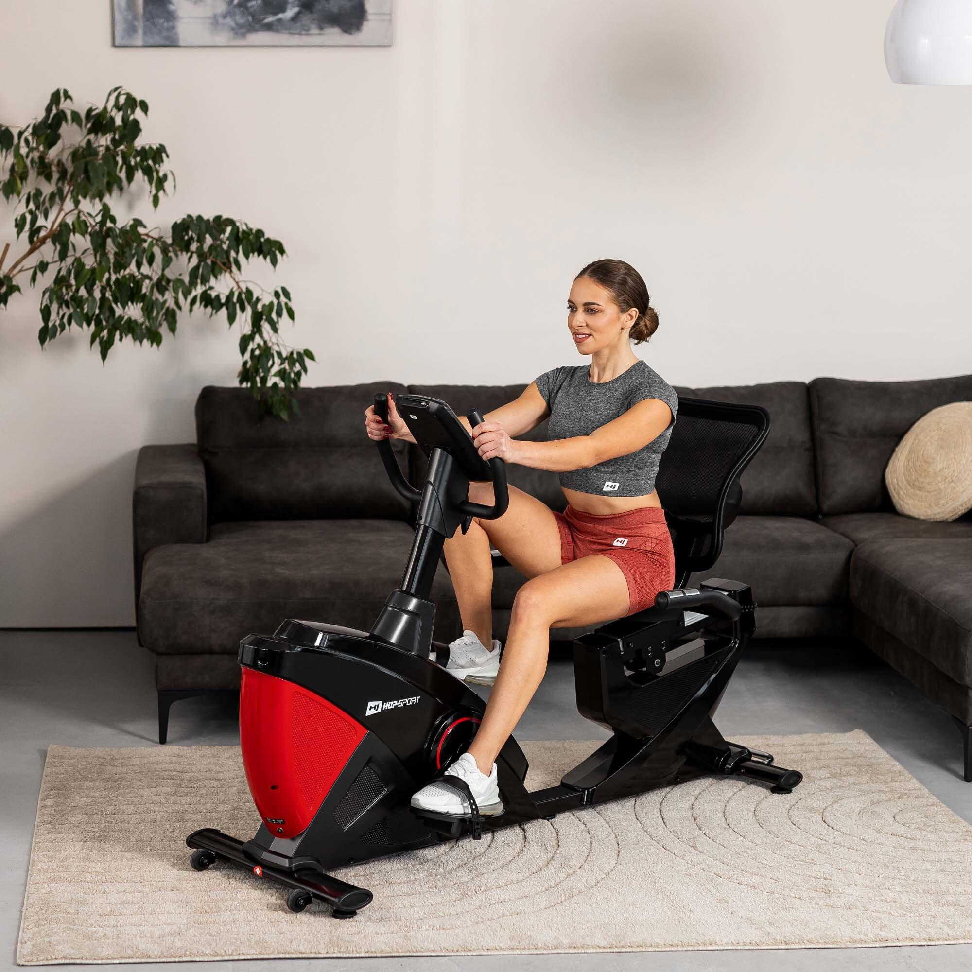 Bicicleta reclinada electromagnética HS-070L Helix roja 7/7