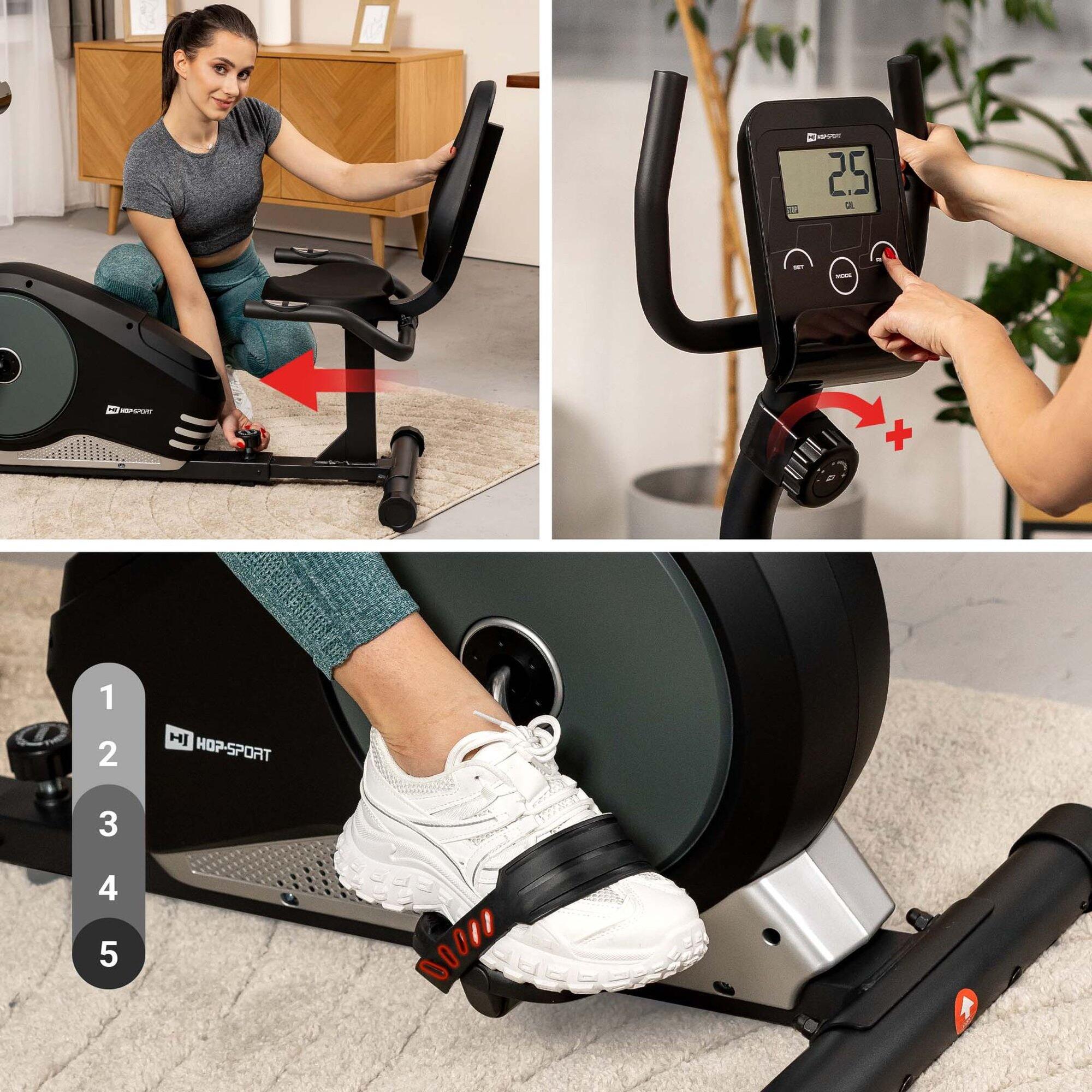Vélo d'appartement allongé Hop-Sport Root 5/7