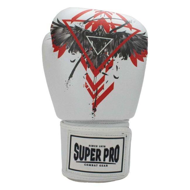 Manusi de Box Super Pro Combat Raven Rosu/Negru/Alb