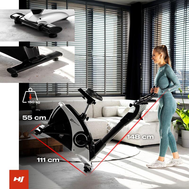Bicicletă staționară electrică-magnetică Hop-Sport Apollo