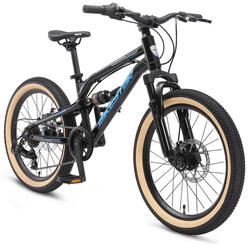 VTT 20" aluminium, vélo enfant 6 ans, semi-rigide, 21 vitesses, frein à disque