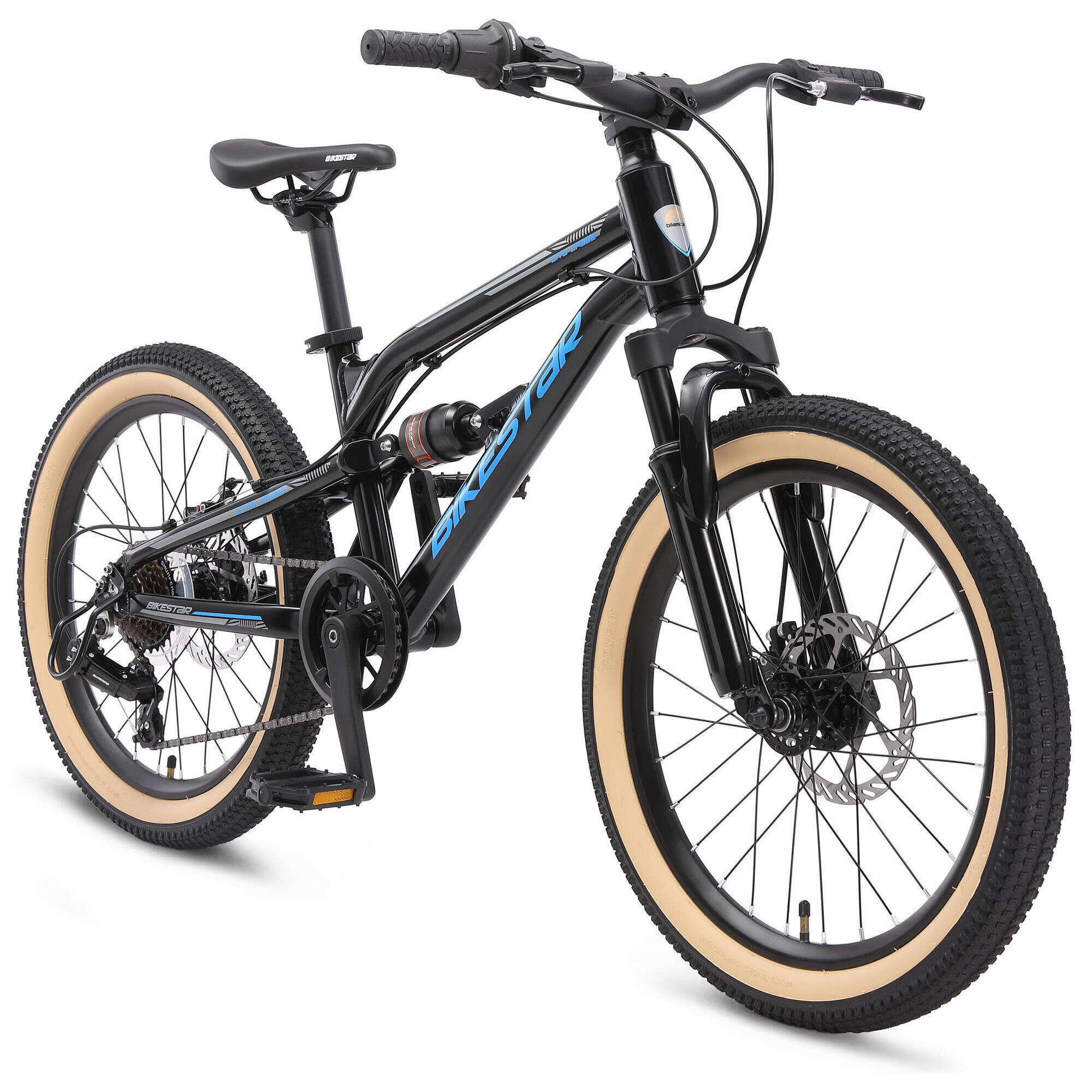 Bikestar - Vtt 20" Aluminium, Vélo Enfant 6 Ans, Semi-rigide, 21 Vitesses, Frein À Disque - Vélo Enfant - Noir - 30 Cm - Decathlon