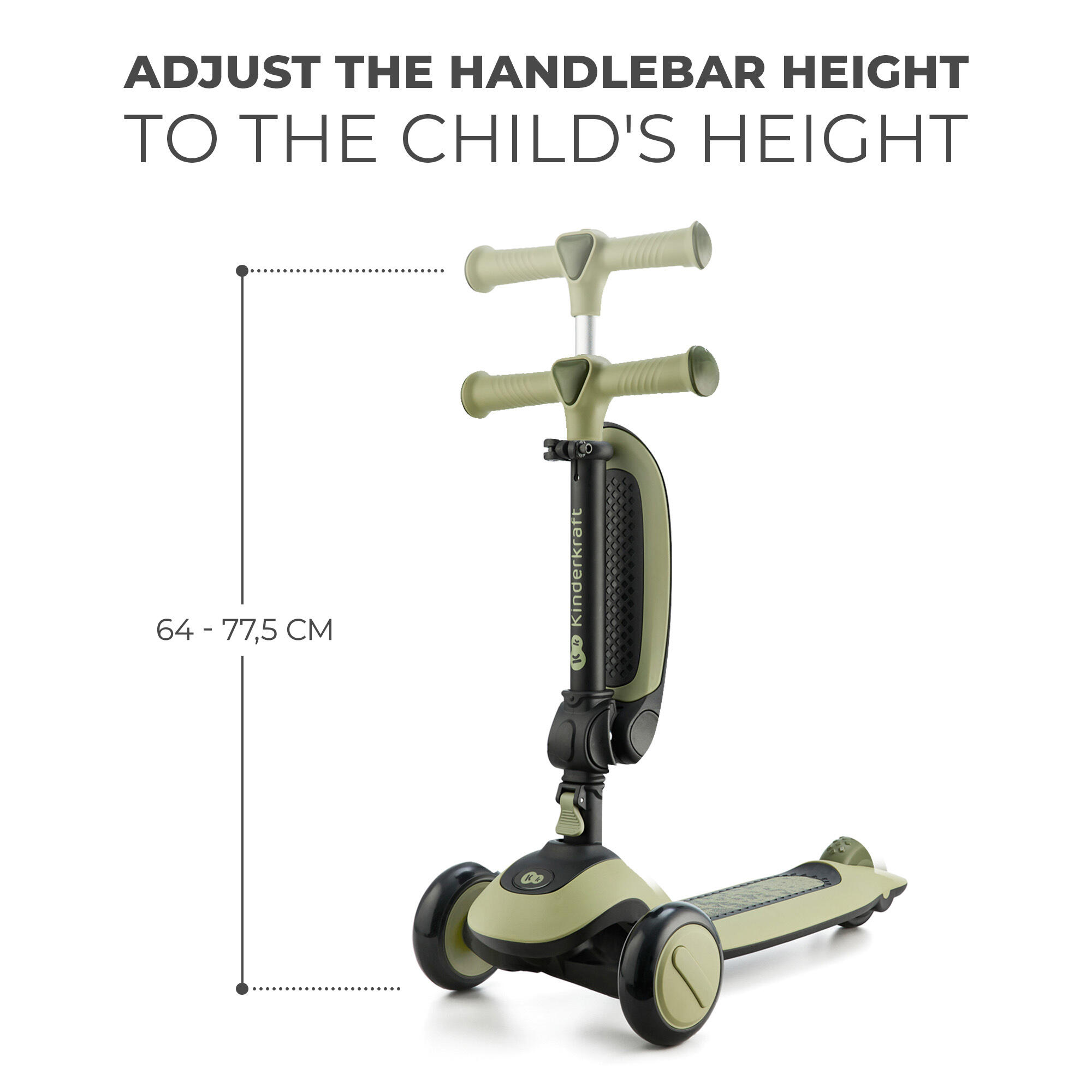 Trottinette Kinderkraft Halley Verte 2 en 1 6/7