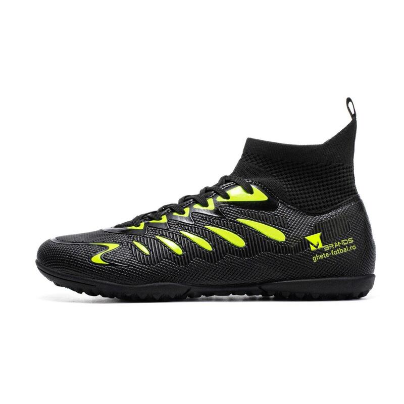 Ghete de fotbal MBrands, 8.8 cu glezna pentru teren sintetic 42 negru