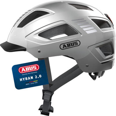 Abus fietshelm hyban 2.0 - signal silver