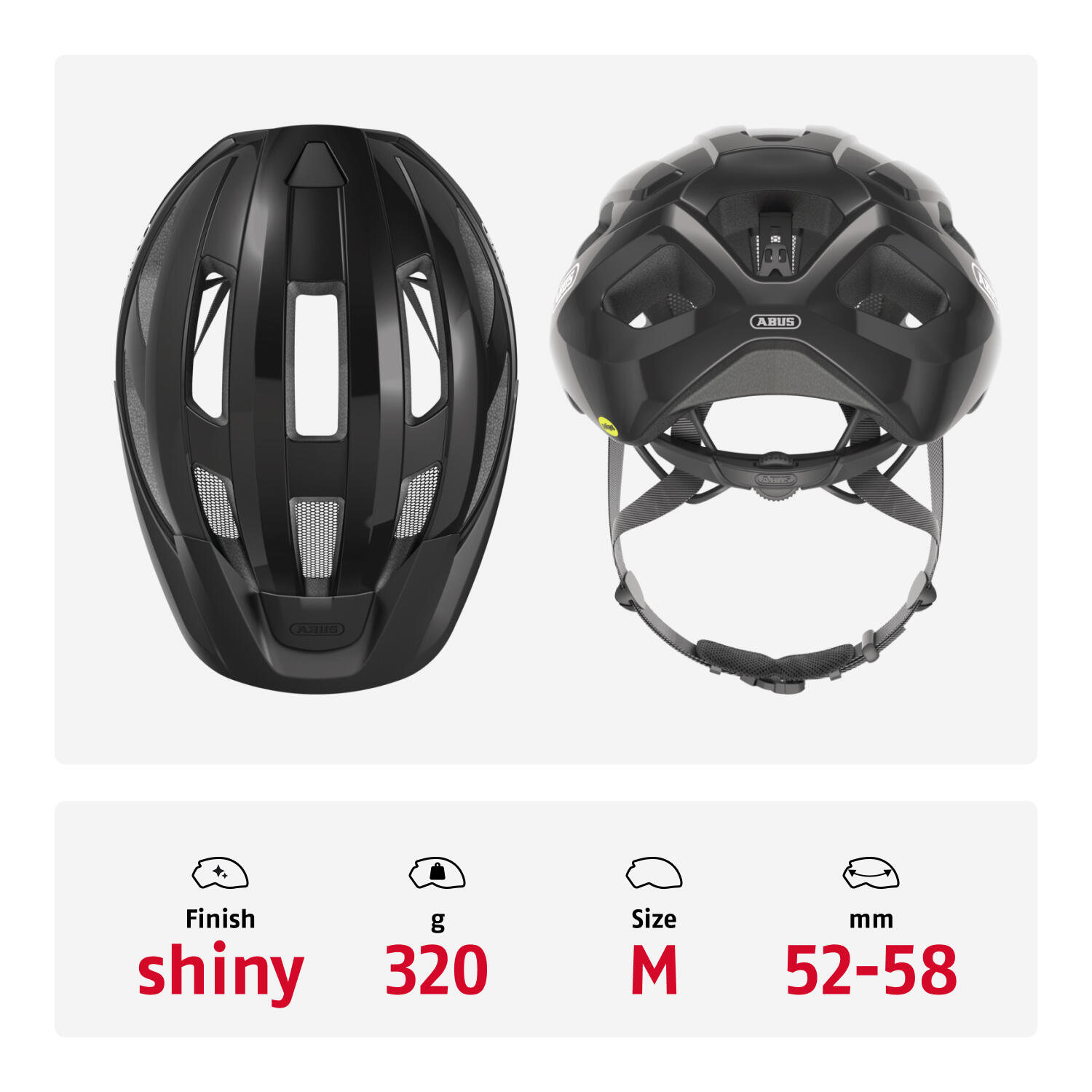 Casque de vélo Abus Macatgoud MIPS Noir M 52-58cm 4/7