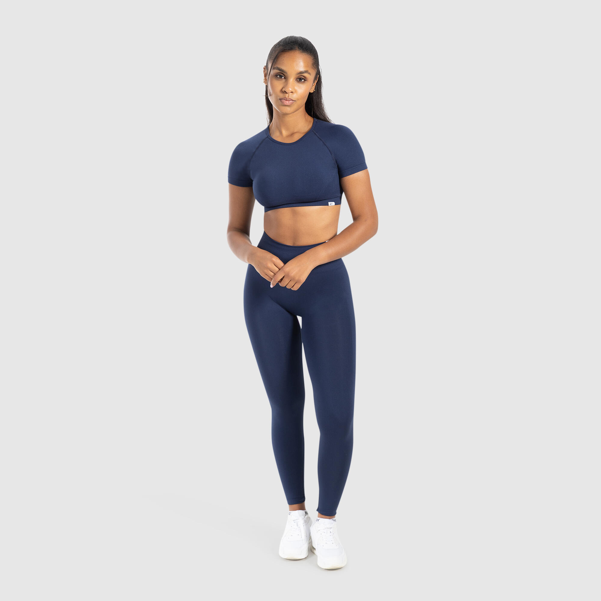 Damen Crop Shirt Soheli Marineblau 3/5