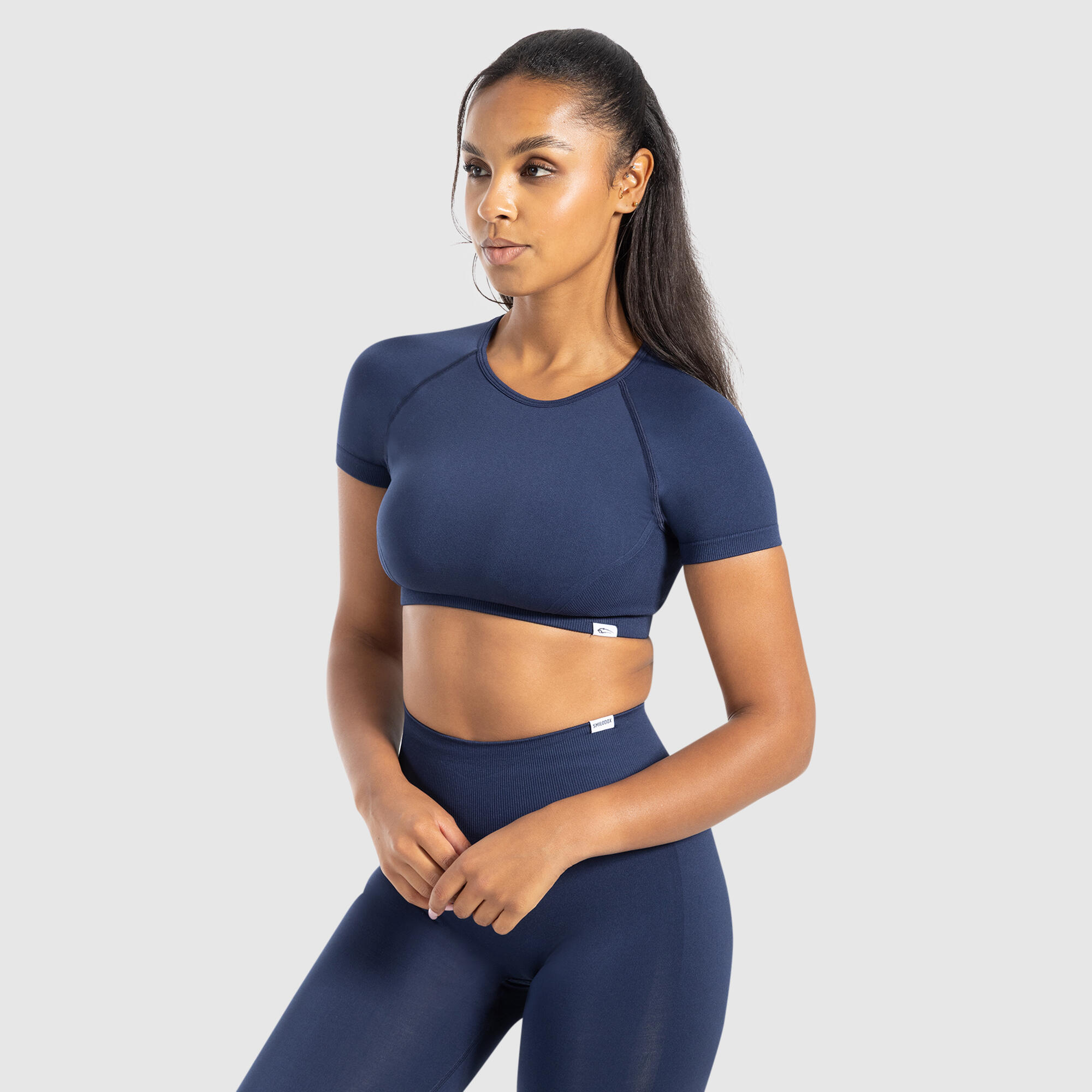Damen Crop Shirt Soheli Marineblau 2/5