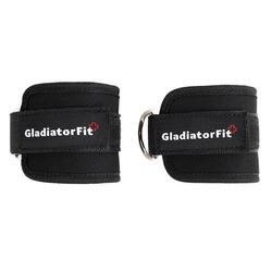 Sangles tirage cheville "Pulling Straps" + mousqueton GladiatorFit (lot de 2)