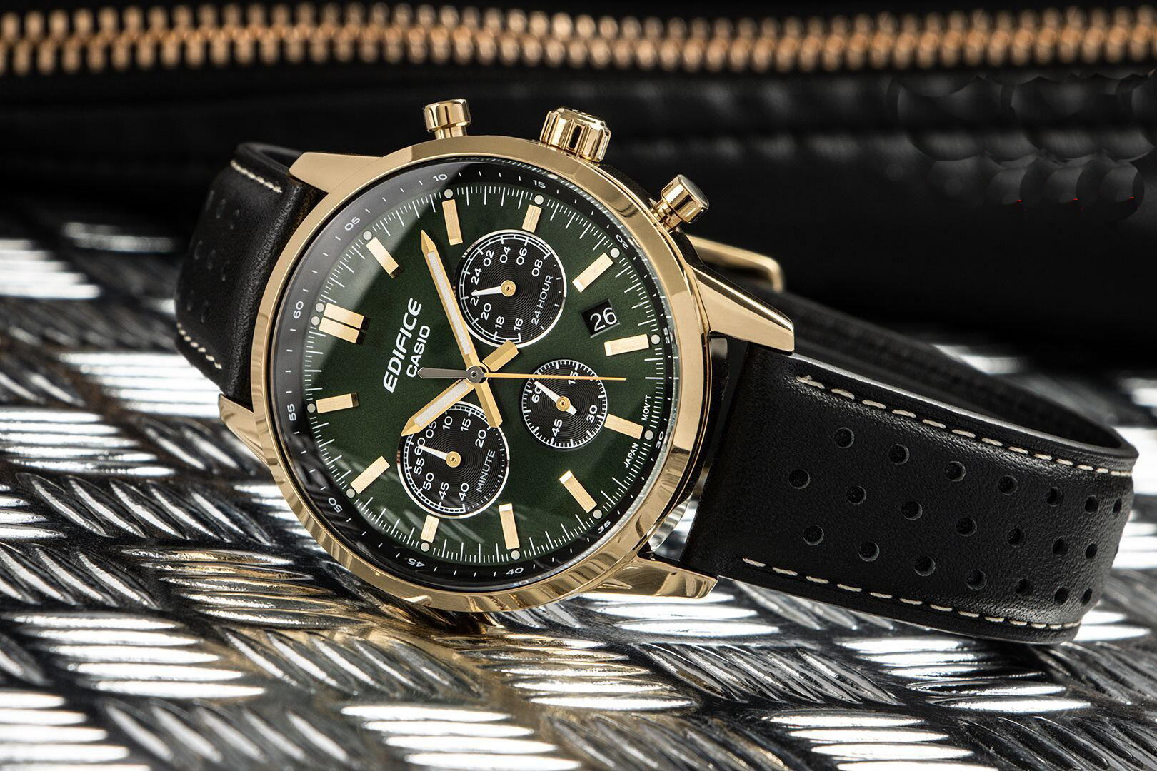Herrenuhr Casio STANDARD CHRONOGRAPH GOLD - GREEN 3/6