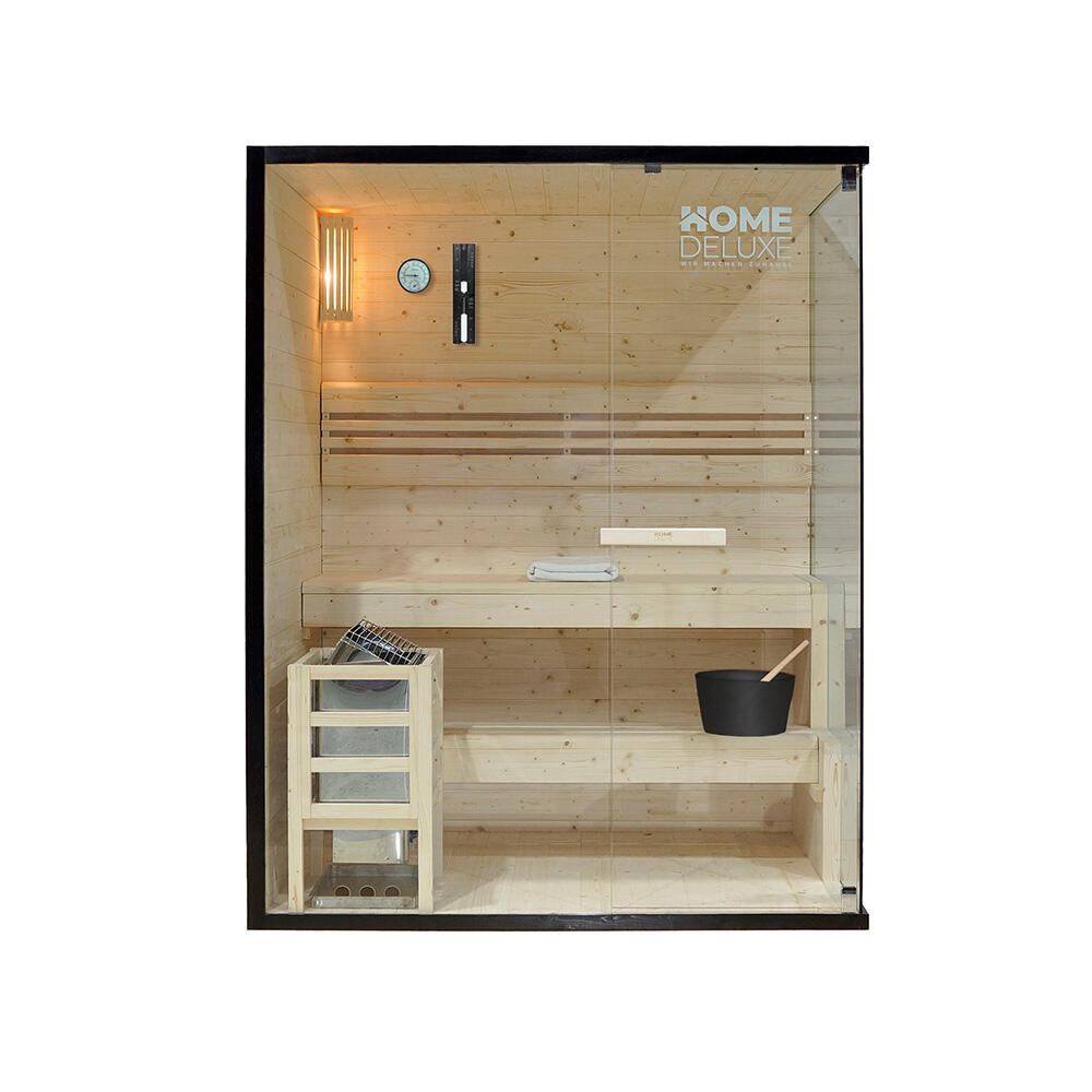 SHADOW L Traditional Sauna 150 x 120 cm for 3 People