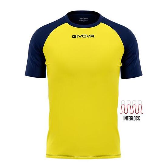 T-shirt uomo givova giallo/blu