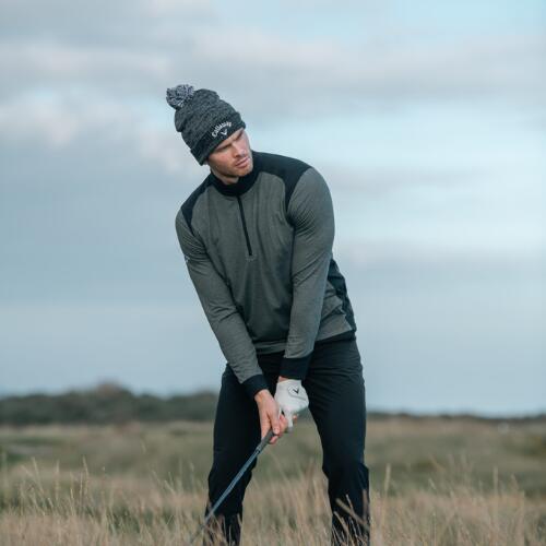 Callaway Soft Touch Blocked 1/4 Zip Pullover Gris Foncé Hommes 5/5