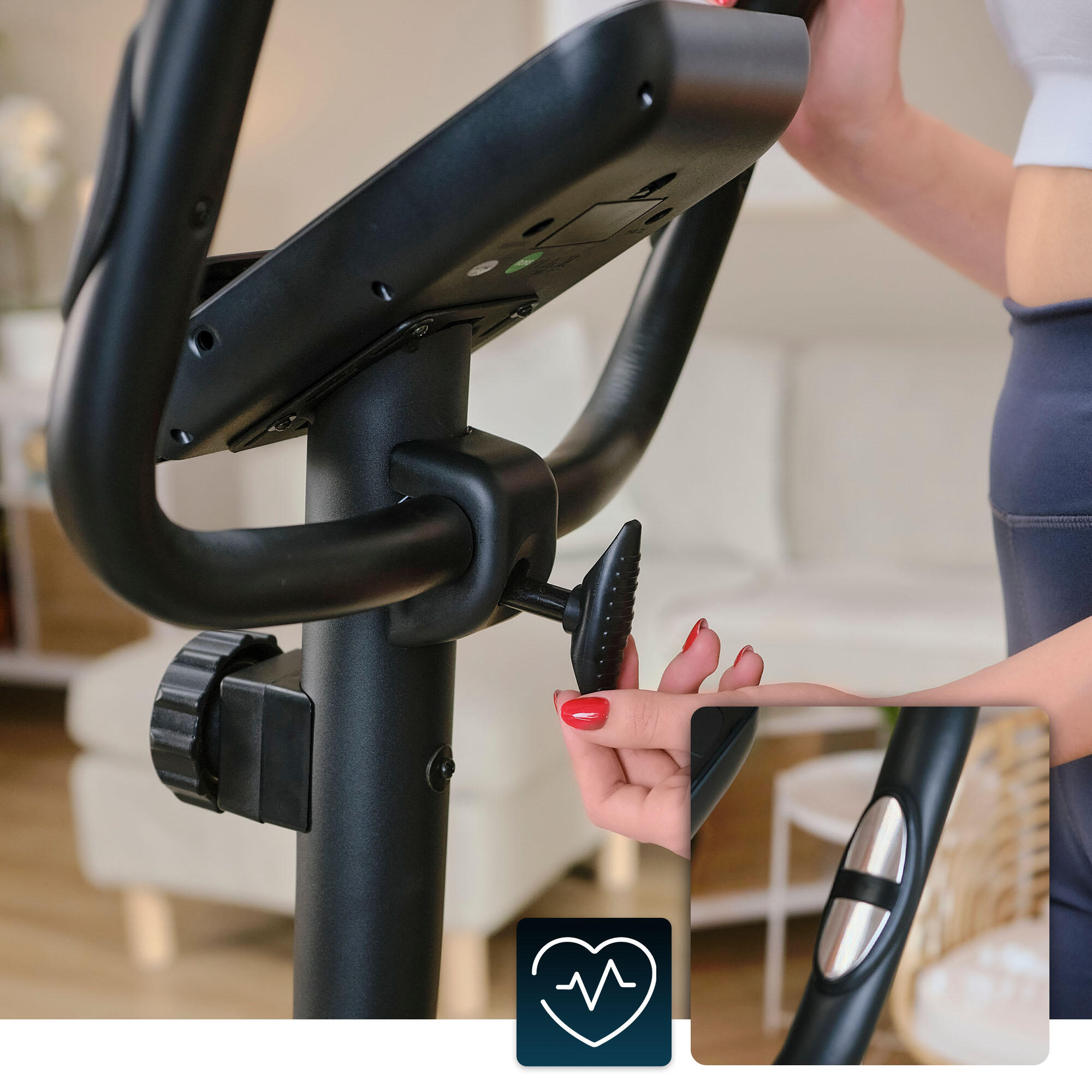 Magnetisches Trainings-Heimfahrrad Hop-Sport Spark 5/7