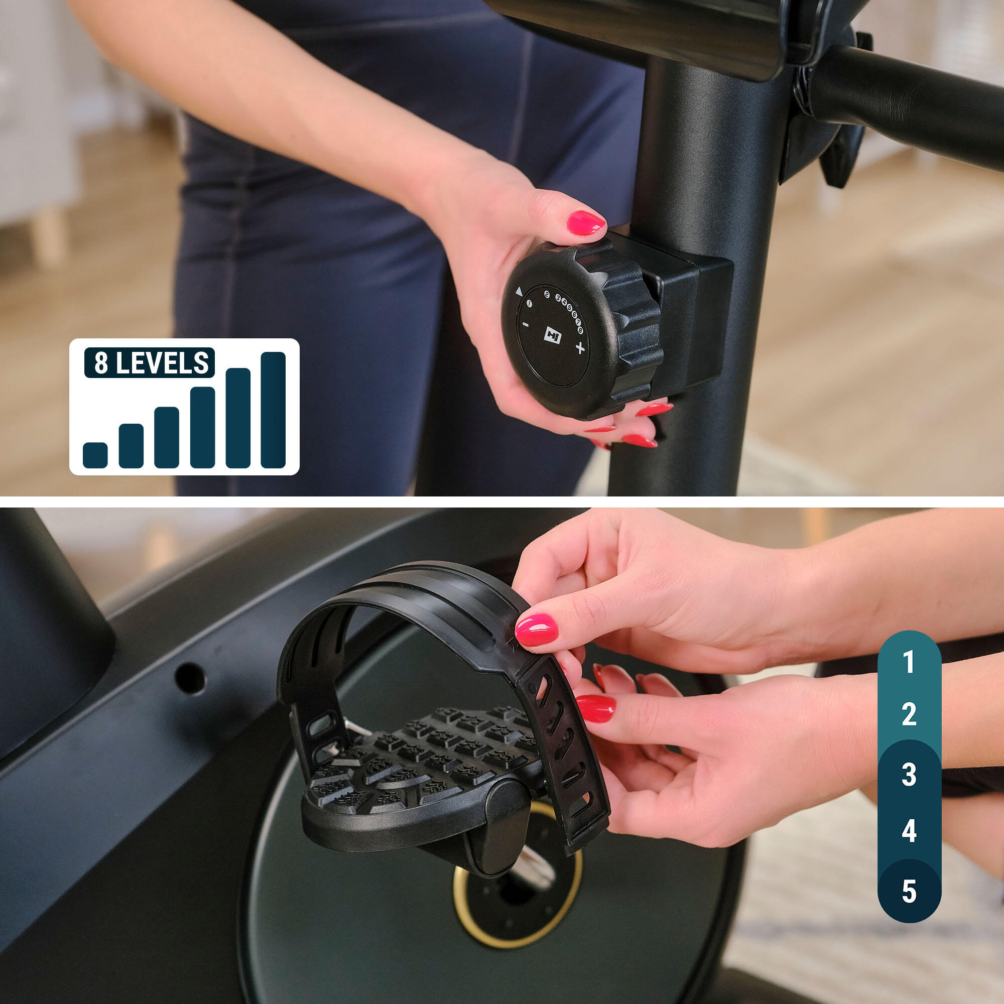 Magnetisches Trainings-Heimfahrrad Hop-Sport Spark 4/7