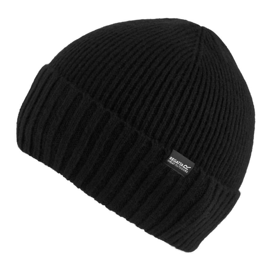 Regatta Ribbed Basic Beanie-Black