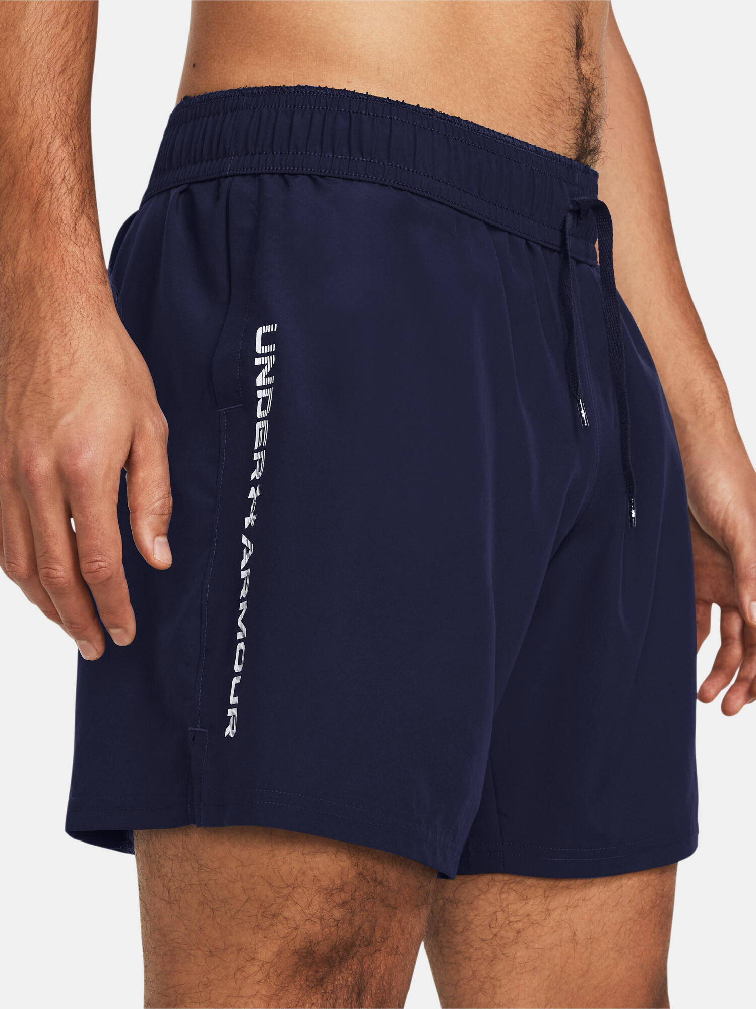 Short UA Woven Bleu marine Wordmark Under Armour Homme 6/6