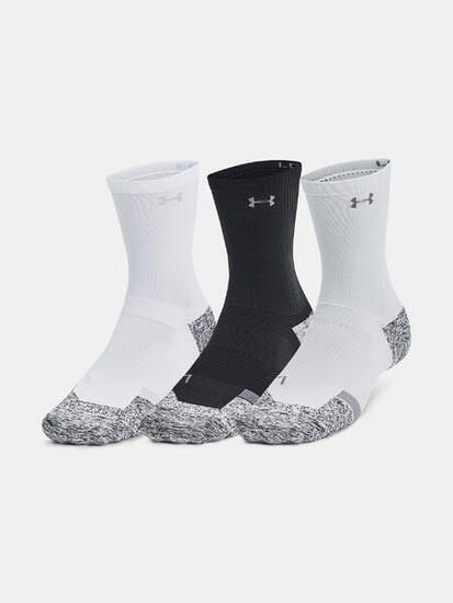 Under Armour ArmourDry Pro Bianco/Nero/Grigio Mezzi Calzini Alti (3 paia)