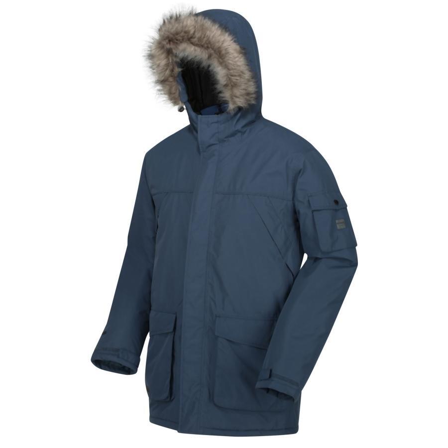 REGATTA gefütterte Jacke Salinger II Freizeit Herren Dark Denim Wasserdicht 5.000 mm