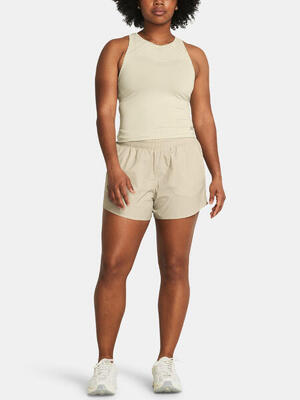 Dames crinkle woven shorts (bruin)