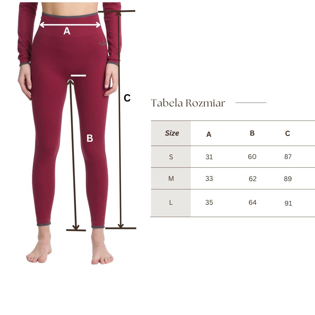 Legginsy merino termoaktywne turystyczne damskie Woolona Bianca 3/4