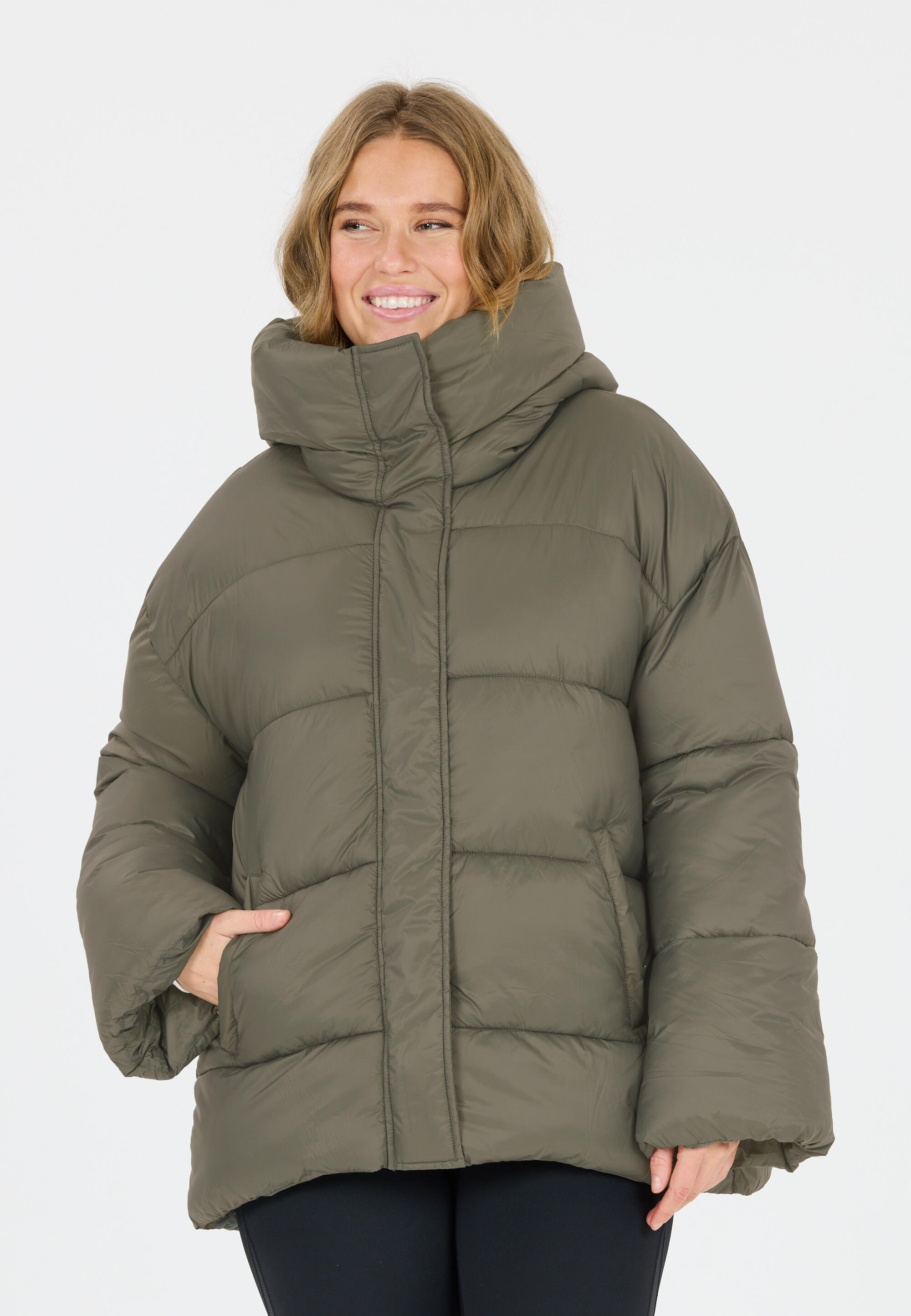 Piumino con cappuccio da donna Athlecia Shaja 3/5