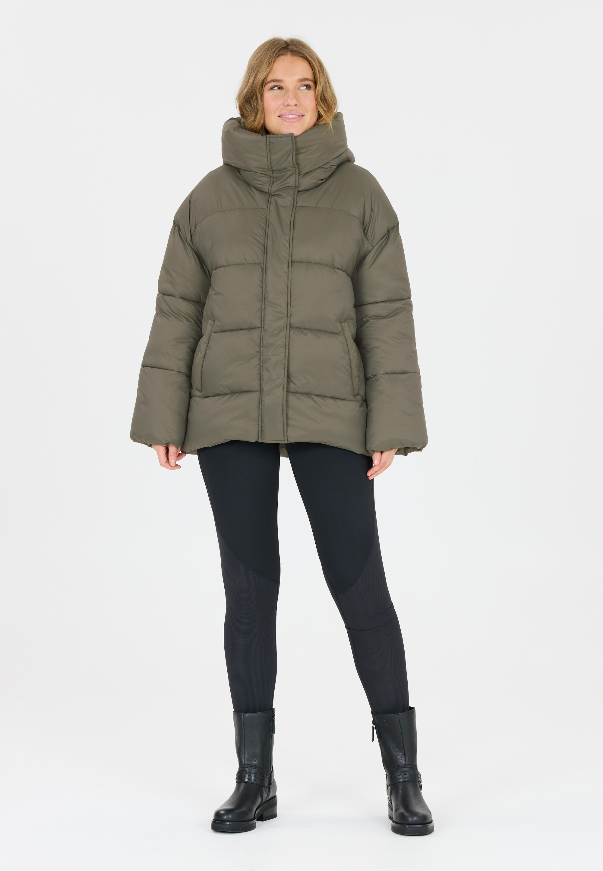 Piumino con cappuccio da donna Athlecia Shaja 4/5