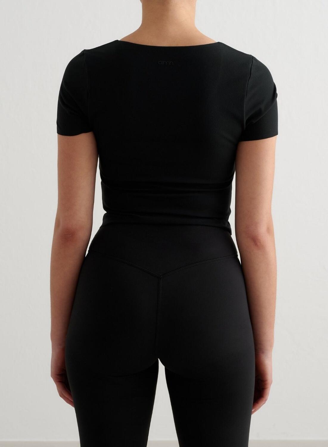 Femme Soutien-gorge de sport Manches Courtes Bralette Noir 2/6