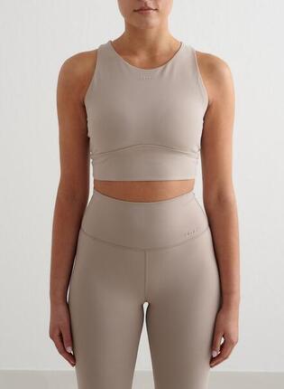 Femme Soutien-gorge de sport Col Haut Dos à Bretelles Blanc