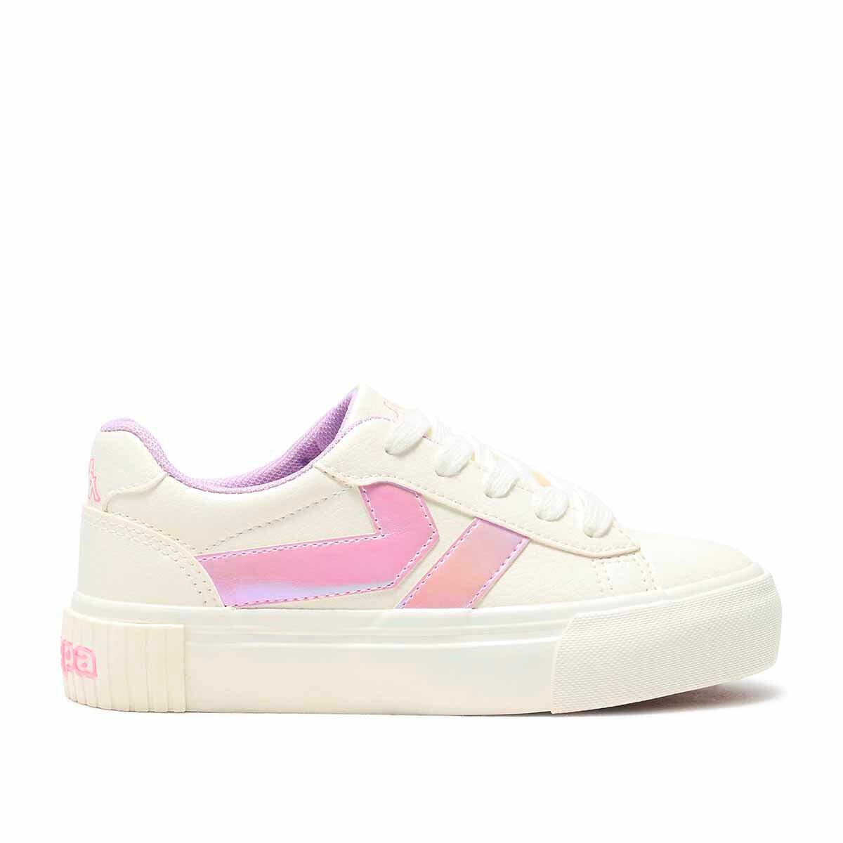 Kappa - Baskets Enfant Morine Blanc, Violet - Baskets - Blanc - Decathlon