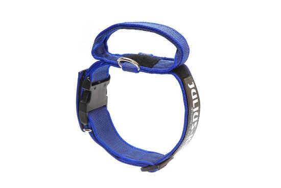 Color & Gray K9® Halsband mit Griff LARGE 50 mm blau